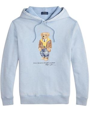Ralph Lauren Hoodies & Sweatvesten ,Blauw ,Katoen Seasonal Fleece Sweatshirt