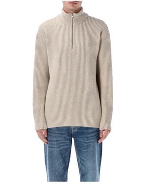 COLORFUL STANDARD Quarter Zip Pullover - Natur