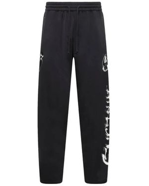 Y-3 Broeken ,Zwart ,Chito Graphic Track Pants - Blauw