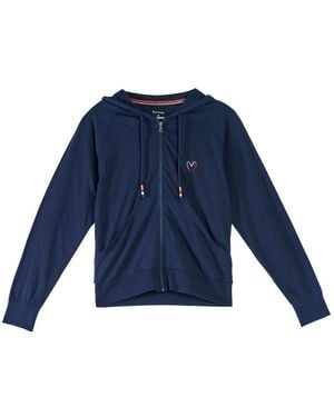 Paul Smith Hoodies & Sweatvesten ,Blauw ,Katoen Swirl Heart Full-Zip Hoodie
