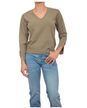 Nenette Grüner V-Ausschnitt Pullover - Blau
