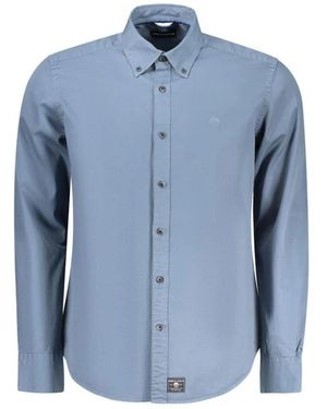 North Sails Katoenen Relaxed Fit Longsleeve Shirt - Blauw