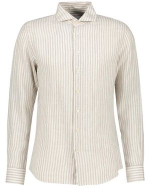 Profuomo Leinenhemd Slim Fit - Weiß
