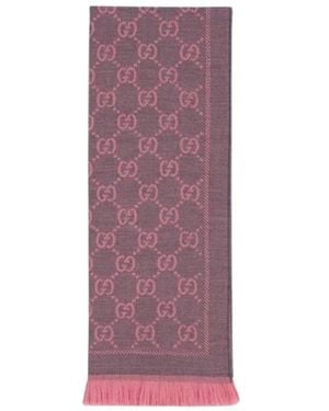 Gucci Jacquard gg graphit schal - Lila