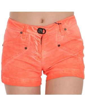 Plein Sud Denim Shorts - Orange