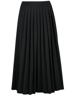 MM6 by Maison Margiela Rokken ,Zwart ,Wol Gonna Plissettata