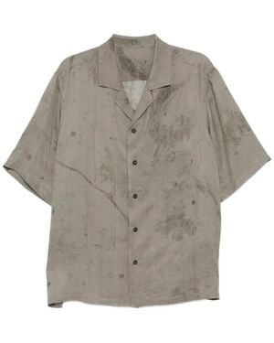 Ziggy Chen Faded-Effect T-Shirt Met Korte Mouwen - Grijs