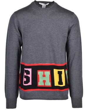 Comme des Garçons Round-Neck Knitwear - Gris