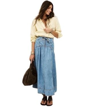 Ba&sh Denim Skirt - Blau
