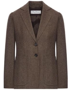 Max Mara Jassen ,Bruin ,Wol Bermuda 1234 Blazer