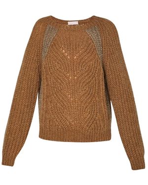 Liu Jo Round-Neck Knitwear - Marrone
