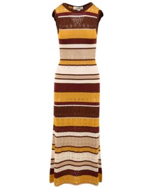 Akep Kleedjes ,Veelkleurig ,Polyester Vestido Punto Tierra - Metallic