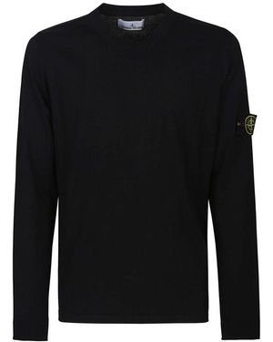Stone Island Lässiger strickpullover für männer - Schwarz