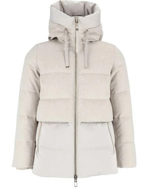 DUNO Jassen ,Wit ,Wol Keiko Parka Corto - Naturel