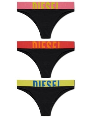 DIESEL Ondergoed ,Zwart ,Katoen Fannie-D-Pop-3Pac Slips Drie-Pack - Rood