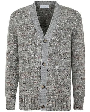 Lardini Melierter Strickpullover Mit Rundhalsausschnitt - Grau