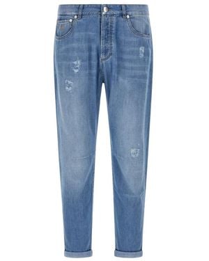 Brunello Cucinelli Loose-Fit Jeans - Bleu