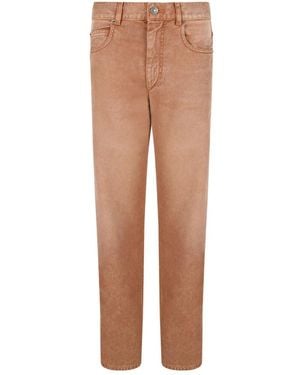 Isabel Marant Schwarze Jenny Straight Leg Jeans - Braun