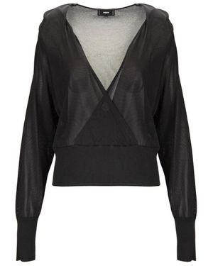 DSquared² Deep V-Ausschnitt Pullover - Schwarz
