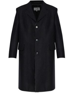 MM6 by Maison Margiela Single-Breasted Coats - Black