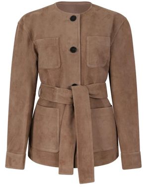 Max Mara Jassen ,Bruin ,Suède Suède Riem Jas