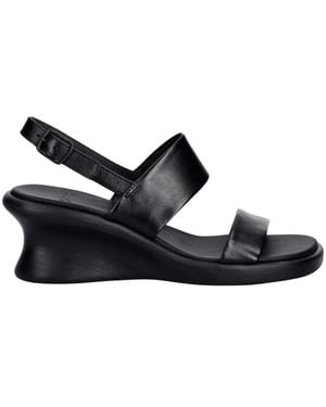 Camper Schoenen ,Zwart ,Leer Louise Sandaal