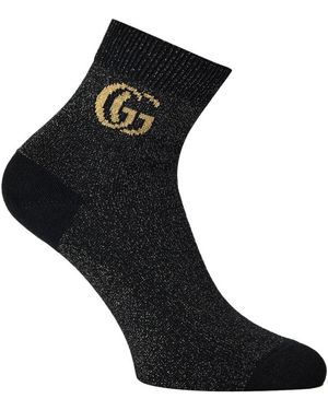 Gucci Gg Monogram Kaschmir-Söckchen - Schwarz