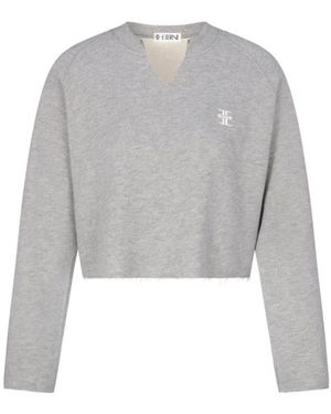 ÉTERNE Hoodies & Sweatvesten ,Grijs ,Raglan Sweatshirt Lange Mouw