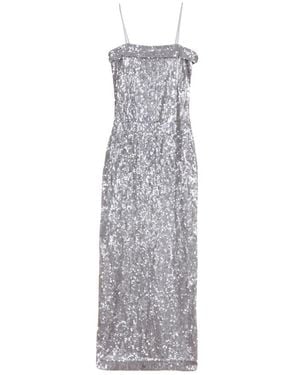 byTiMo Glitzerndes Sequins Strap Kleid - Grau