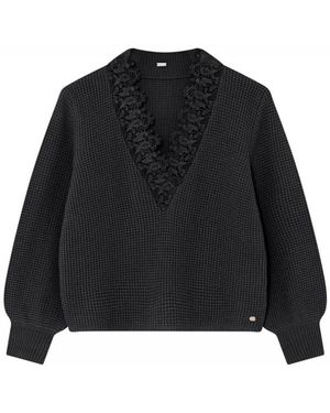 GUSTAV V-Neck Knitwear - Zwart