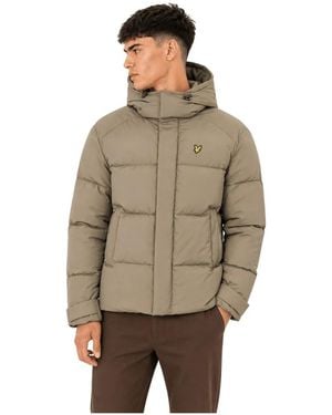 Lyle & Scott Kapuzen-Pufferjacke - Braun