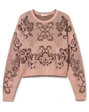 Twinset Round-Neck Knitwear - Rosa