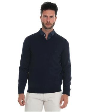 HUGO V-Neck Knitwear - Blue