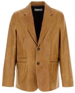 Our Legacy Leather Jackets - Brown