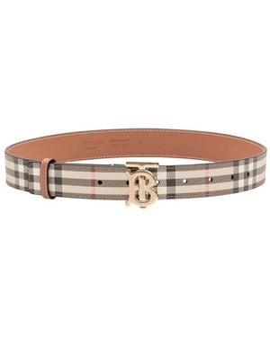 Burberry Check Tb Gürtel - Braun