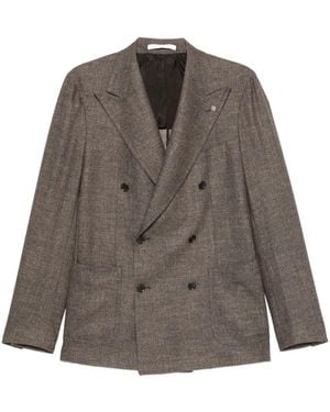 Tagliatore Jassen ,Bruin ,Leer Pino Lerario Jacket - Grijs