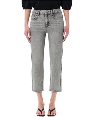 Frankie Shop Cropped Jeans - Gris