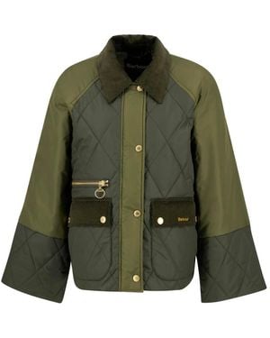 Barbour Gewatteerde Olijfjas Moderne Stijl - Groen