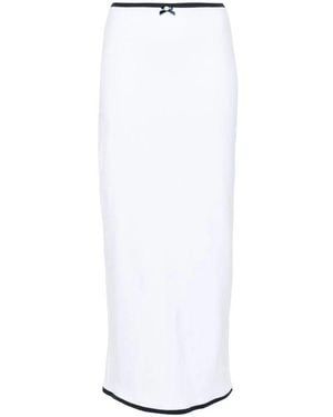 ROWEN ROSE Maxi Skirts - White