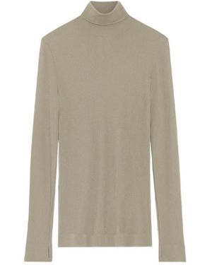 Lemaire Salbei High Neck Seamless Top - Grau