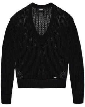 DSquared² V-Neck Knitwear - Black
