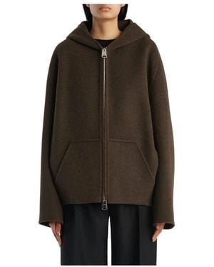 KHAITE Hoodies & Sweatvesten ,Bruin ,Wol Dolem Jacket
