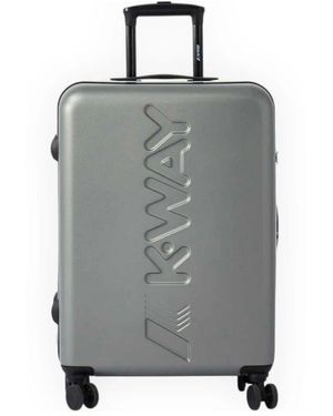 K-Way Mittlerer Trolley Koffer - Grau