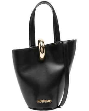Jacquemus Le Chiquito Long Ledertasche Mit Oberem Griff - Schwarz