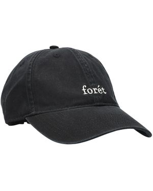 Forét Accessoires ,Zwart ,Katoen Hawk Washed Cap
