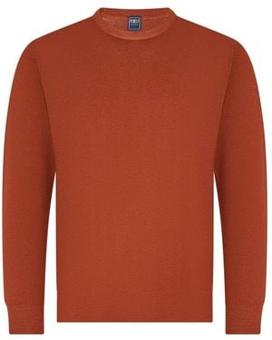 Fedeli Round-Neck Knitwear - Orange
