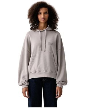 American Vintage Hoodies & Sweatvesten ,Grijs ,Katoen Relaxed Hoodie