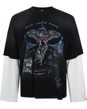 Represent Tops ,Zwart ,Katoen Heavier Than The Heavens Ls T-Shirt