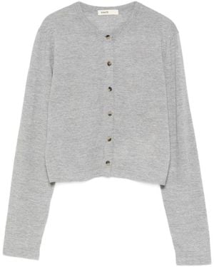 KHAITE Hellgrauer Pullover Mit Knopfleiste