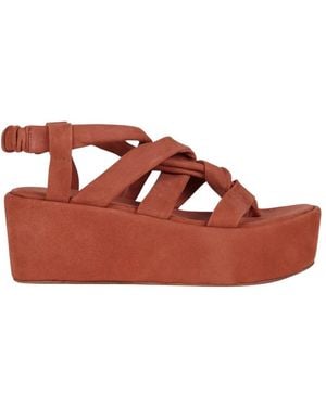 Cortana Platform Sandal Met Gewatteerde Binnenzool - Bruin